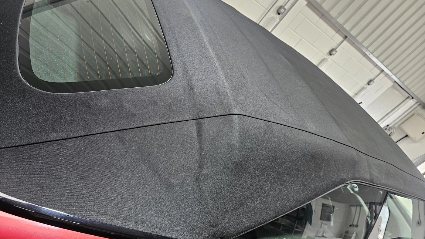 Convertible roof after cleaning